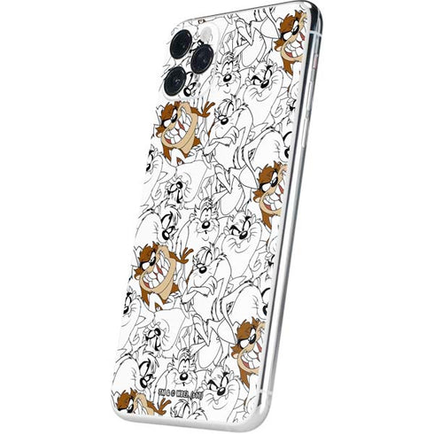 Looney Tunes Tasmanian Devil Super Sized Pattern iPhone 11 Pro Max Skin
