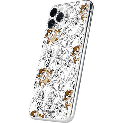 Looney Tunes Tasmanian Devil Super Sized Pattern iPhone 11 Pro Skin