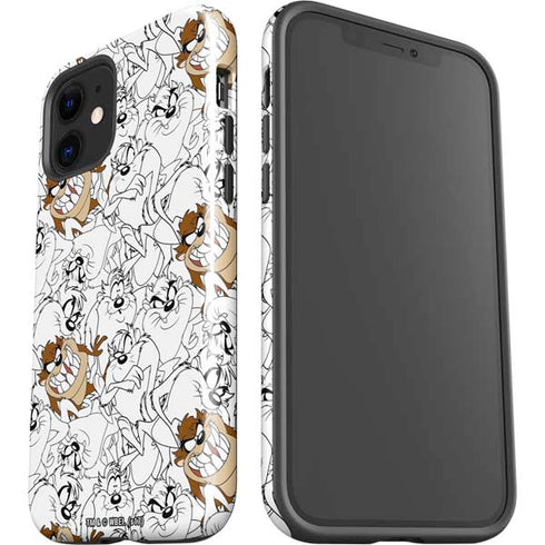 Looney Tunes Tasmanian Devil Super Sized Pattern iPhone 12 Mini Impact Case