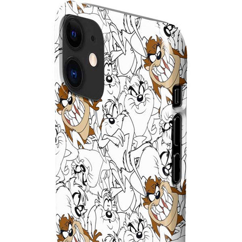Looney Tunes Tasmanian Devil Super Sized Pattern iPhone 12 Mini Lite Case