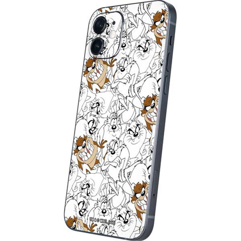 Looney Tunes Tasmanian Devil Super Sized Pattern iPhone 12 Mini Skin