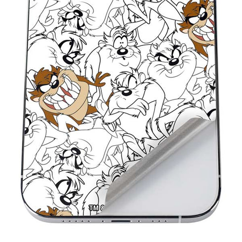 Looney Tunes Tasmanian Devil Super Sized Pattern iPhone 12 Pro Skin