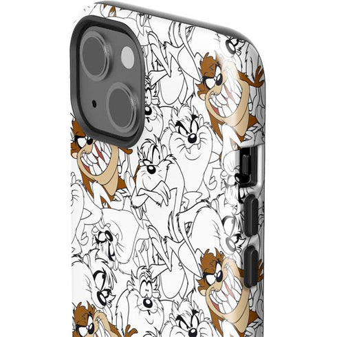 Looney Tunes Tasmanian Devil Super Sized Pattern iPhone 13 Impact Case