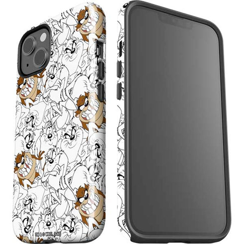 Looney Tunes Tasmanian Devil Super Sized Pattern iPhone 13 Impact Case