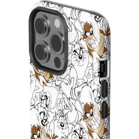 Looney Tunes Tasmanian Devil Super Sized Pattern iPhone 13 Pro Impact Case
