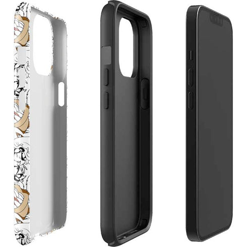 Looney Tunes Tasmanian Devil Super Sized Pattern iPhone 13 Pro Max Impact Case