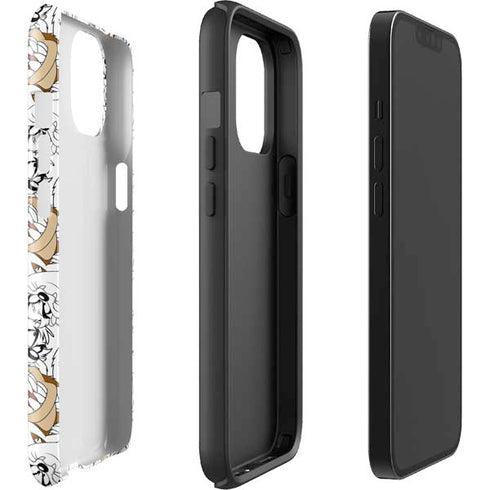 Looney Tunes Tasmanian Devil Super Sized Pattern iPhone 14 Plus Impact Case