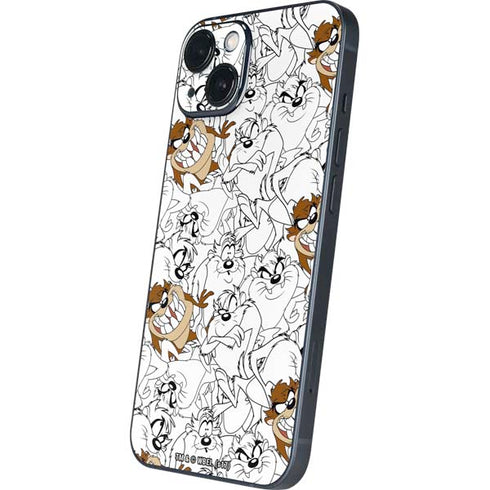 Looney Tunes Tasmanian Devil Super Sized Pattern iPhone 14 Plus Skin