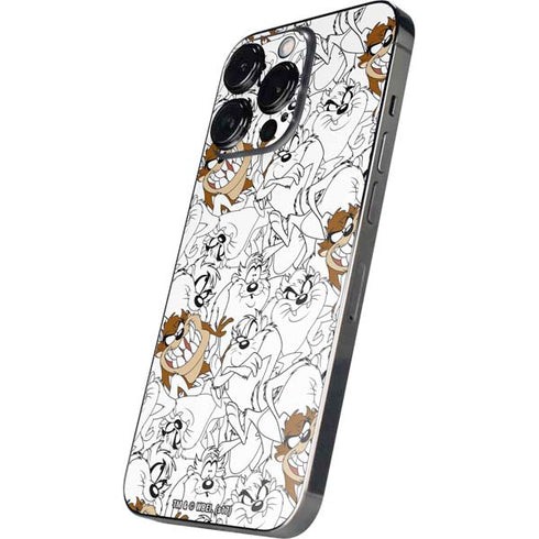 Looney Tunes Tasmanian Devil Super Sized Pattern iPhone 14 Pro Max Skin