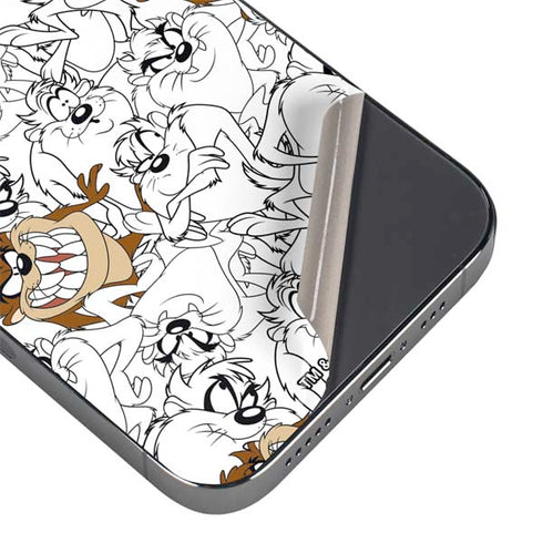 Looney Tunes Tasmanian Devil Super Sized Pattern iPhone 14 Pro Skin
