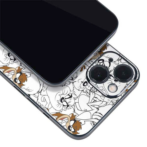 Looney Tunes Tasmanian Devil Super Sized Pattern iPhone 14 Skin