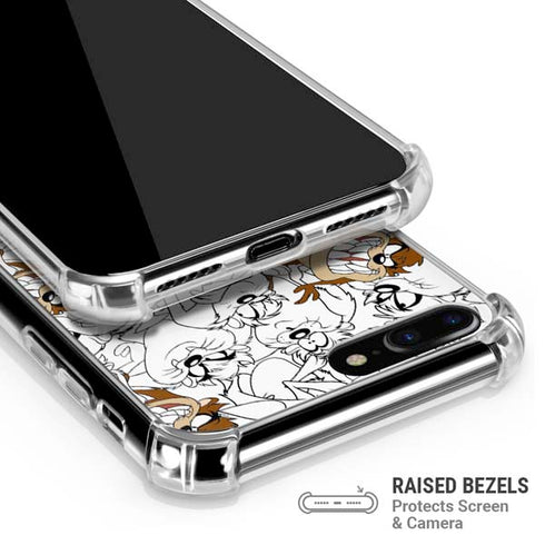 Looney Tunes Tasmanian Devil Super Sized Pattern iPhone 7/8 Plus Clear Case
