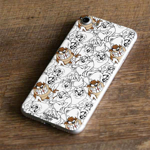 Looney Tunes Tasmanian Devil Super Sized Pattern iPhone 7 Skin