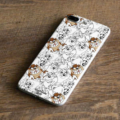 Looney Tunes Tasmanian Devil Super Sized Pattern iPhone 8 Plus Skin
