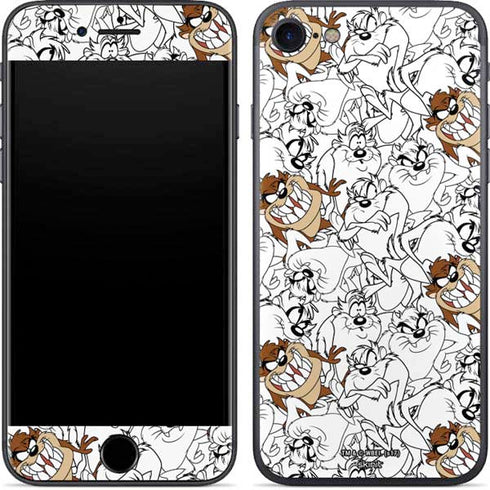 Looney Tunes Tasmanian Devil Super Sized Pattern iPhone 8 Skin