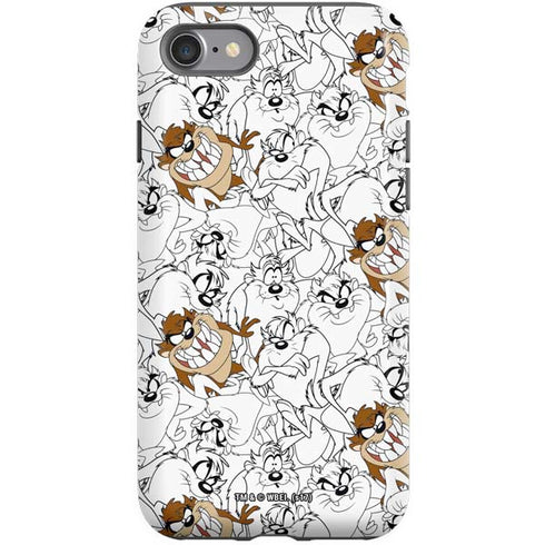 Looney Tunes Tasmanian Devil Super Sized Pattern iPhone SE (2nd & 3rd Gen) Pro Case