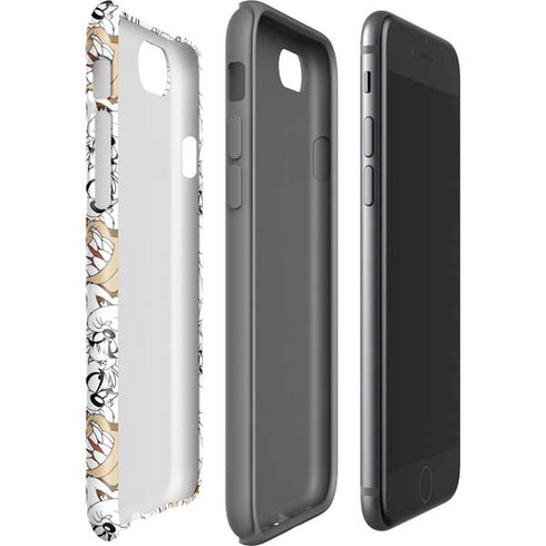 Looney Tunes Tasmanian Devil Super Sized Pattern iPhone SE (2nd & 3rd Gen) Pro Case