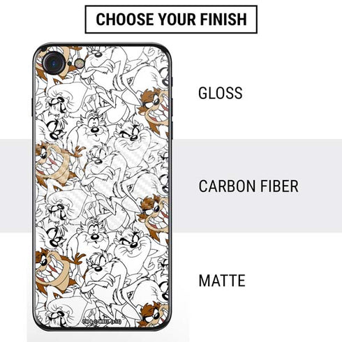 Looney Tunes Tasmanian Devil Super Sized Pattern iPhone SE (2nd & 3rd Gen) Skin