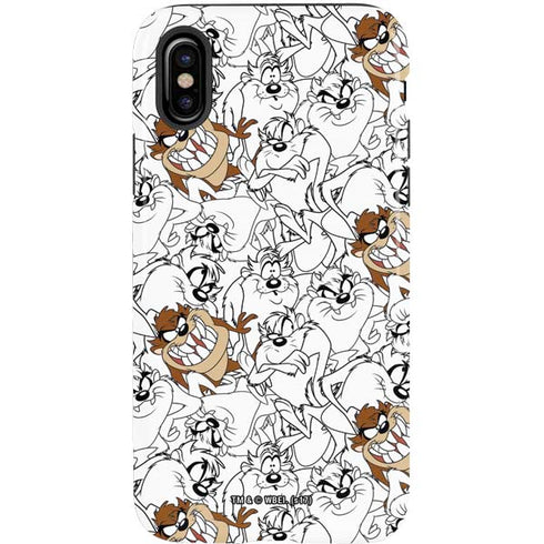 Looney Tunes Tasmanian Devil Super Sized Pattern iPhone X Pro Case