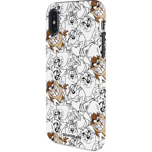 Looney Tunes Tasmanian Devil Super Sized Pattern iPhone X Pro Case