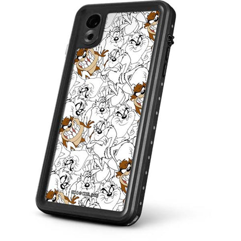 Looney Tunes Tasmanian Devil Super Sized Pattern iPhone XR Waterproof Case