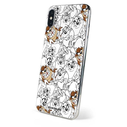 Looney Tunes Tasmanian Devil Super Sized Pattern iPhone XS Max Skin