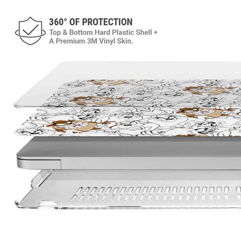 Looney Tunes Tasmanian Devil Super Sized Pattern MacBook Air 15in (2023-2025) Case plus Skin