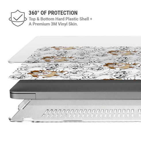 Looney Tunes Tasmanian Devil Super Sized Pattern MacBook Pro 16in (2021-25) Case plus Skin