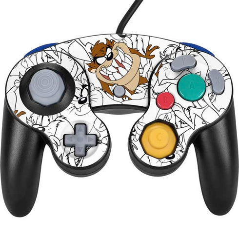 Looney Tunes Tasmanian Devil Super Sized Pattern Nintendo GameCube Controller Skin