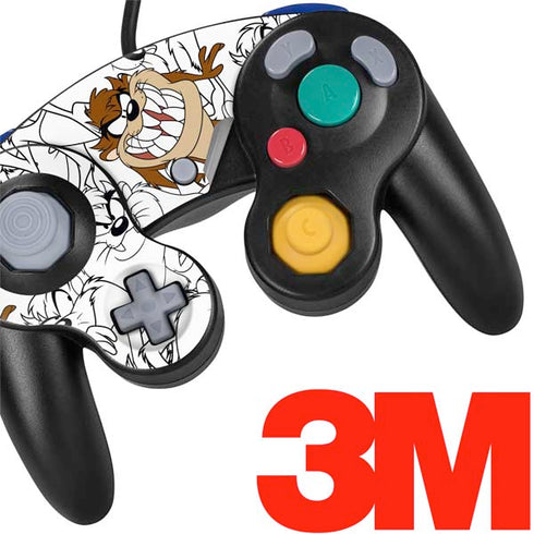 Looney Tunes Tasmanian Devil Super Sized Pattern Nintendo GameCube Controller Skin