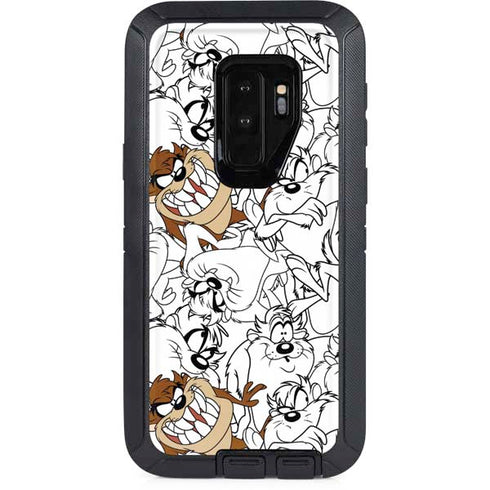 Looney Tunes Tasmanian Devil Super Sized Pattern Otterbox Defender Galaxy Skin