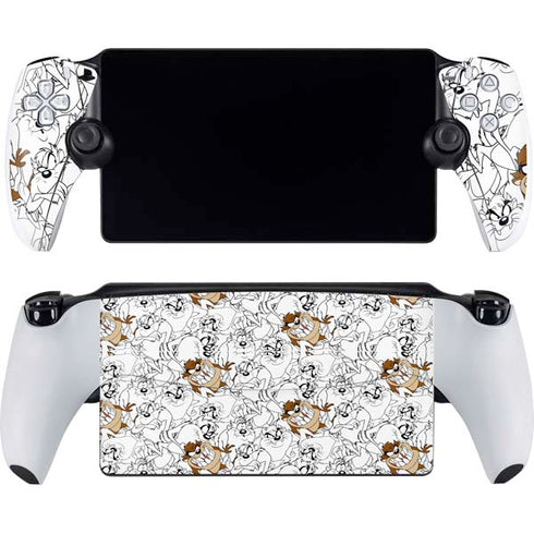 Looney Tunes Tasmanian Devil Super Sized Pattern PlayStation Portal Remote Player Skin