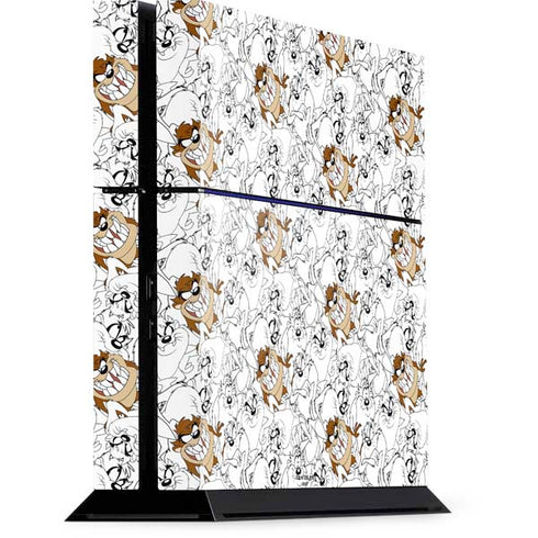 Looney Tunes Tasmanian Devil Super Sized Pattern PS4 Console Skin