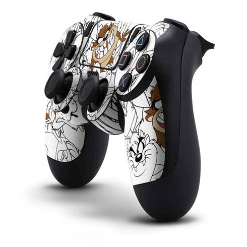 Looney Tunes Tasmanian Devil Super Sized Pattern PS4 Controller Skin