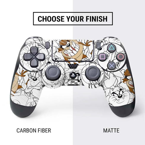 Looney Tunes Tasmanian Devil Super Sized Pattern PS4 Controller Skin