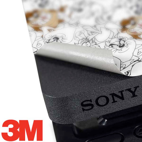 Looney Tunes Tasmanian Devil Super Sized Pattern PS4 Slim Bundle Skin