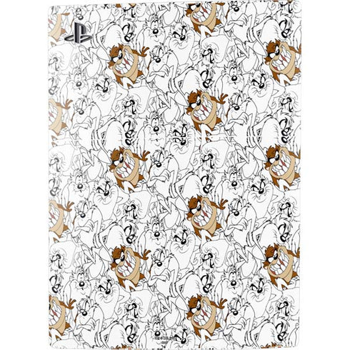 Looney Tunes Tasmanian Devil Super Sized Pattern PS5 Console Skin