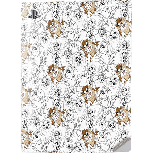 Looney Tunes Tasmanian Devil Super Sized Pattern PS5 Digital Edition Console Skin