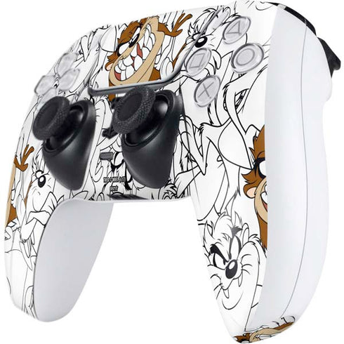 Looney Tunes Tasmanian Devil Super Sized Pattern PS5 Controller Skin