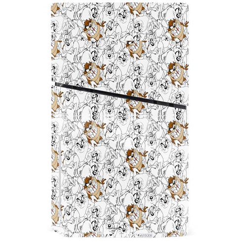 Looney Tunes Tasmanian Devil Super Sized Pattern PS5 Slim Disk Console Skin