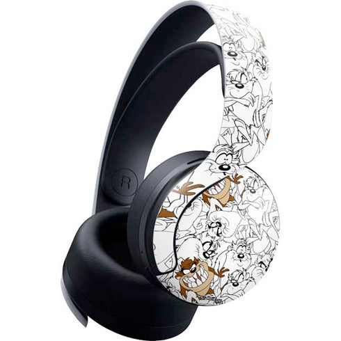 Looney Tunes Tasmanian Devil Super Sized Pattern PULSE 3D Wireless Headset for PS5 Skin
