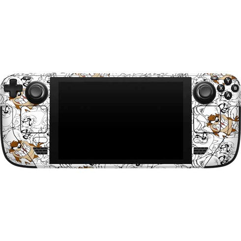 Looney Tunes Tasmanian Devil Super Sized Pattern Steam Deck Handheld Gaming Computer Skin