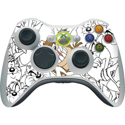 Looney Tunes Tasmanian Devil Super Sized Pattern Xbox 360 Wireless Controller Skin