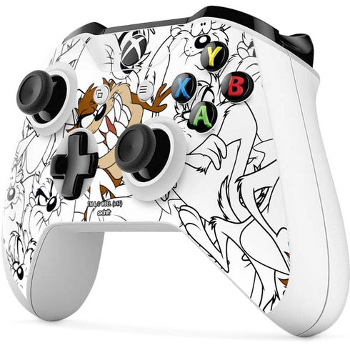 Looney Tunes Tasmanian Devil Super Sized Pattern Xbox One S Controller Skin