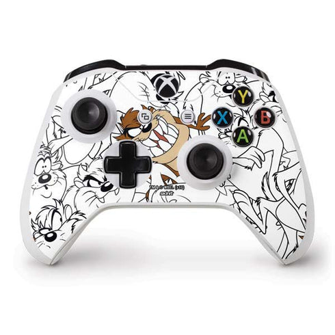 Looney Tunes Tasmanian Devil Super Sized Pattern Xbox One S Controller Skin