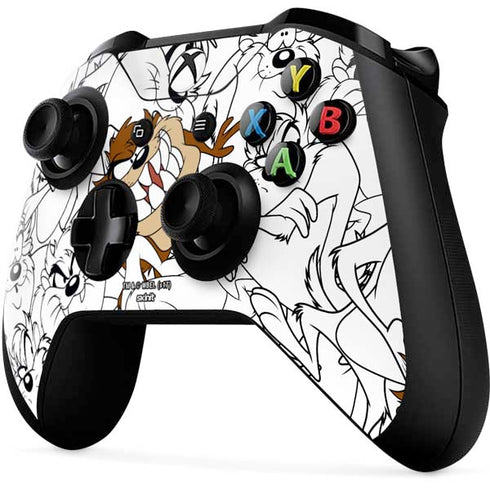 Looney Tunes Tasmanian Devil Super Sized Pattern Xbox One X Controller Skin