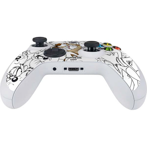 Looney Tunes Tasmanian Devil Super Sized Pattern Xbox Series S Controller Skin