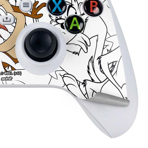 Looney Tunes Tasmanian Devil Super Sized Pattern Xbox Series S Controller Skin