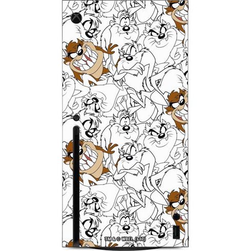 Looney Tunes Tasmanian Devil Super Sized Pattern Xbox Series X Console Skin
