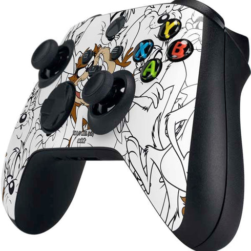 Looney Tunes Tasmanian Devil Super Sized Pattern Xbox Series X Controller Skin